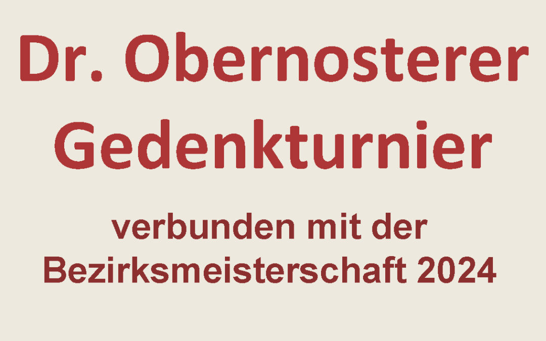 Dr. Obernosterer Gedenkturnier